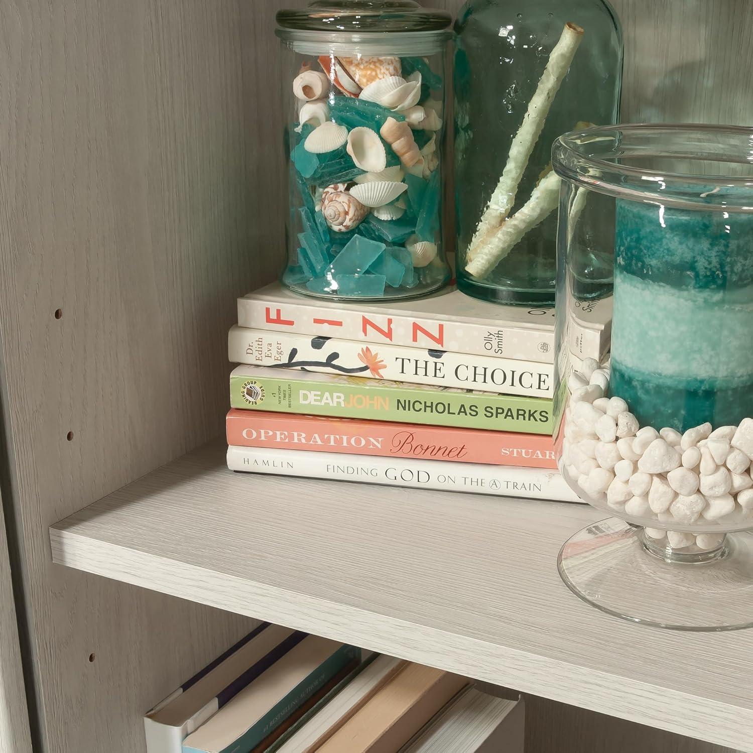 Glacier Oak Freestanding Storage Cabinet with Adjustable Shelving