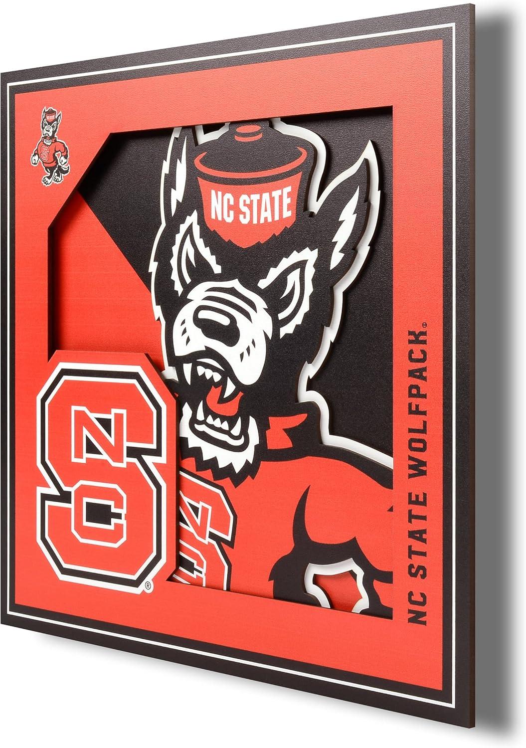 YouTheFan NCAA NC State Wolfpack 12 x 12 Wall Art