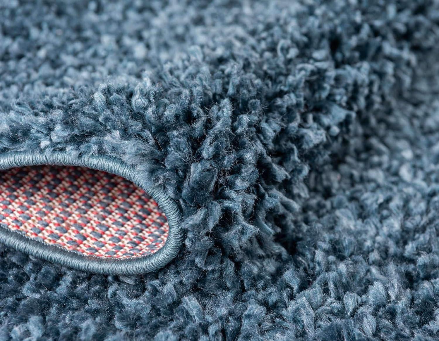 Unique Loom 3' 3 x 5' 3 Davos Shag Marine Blue Area Rug