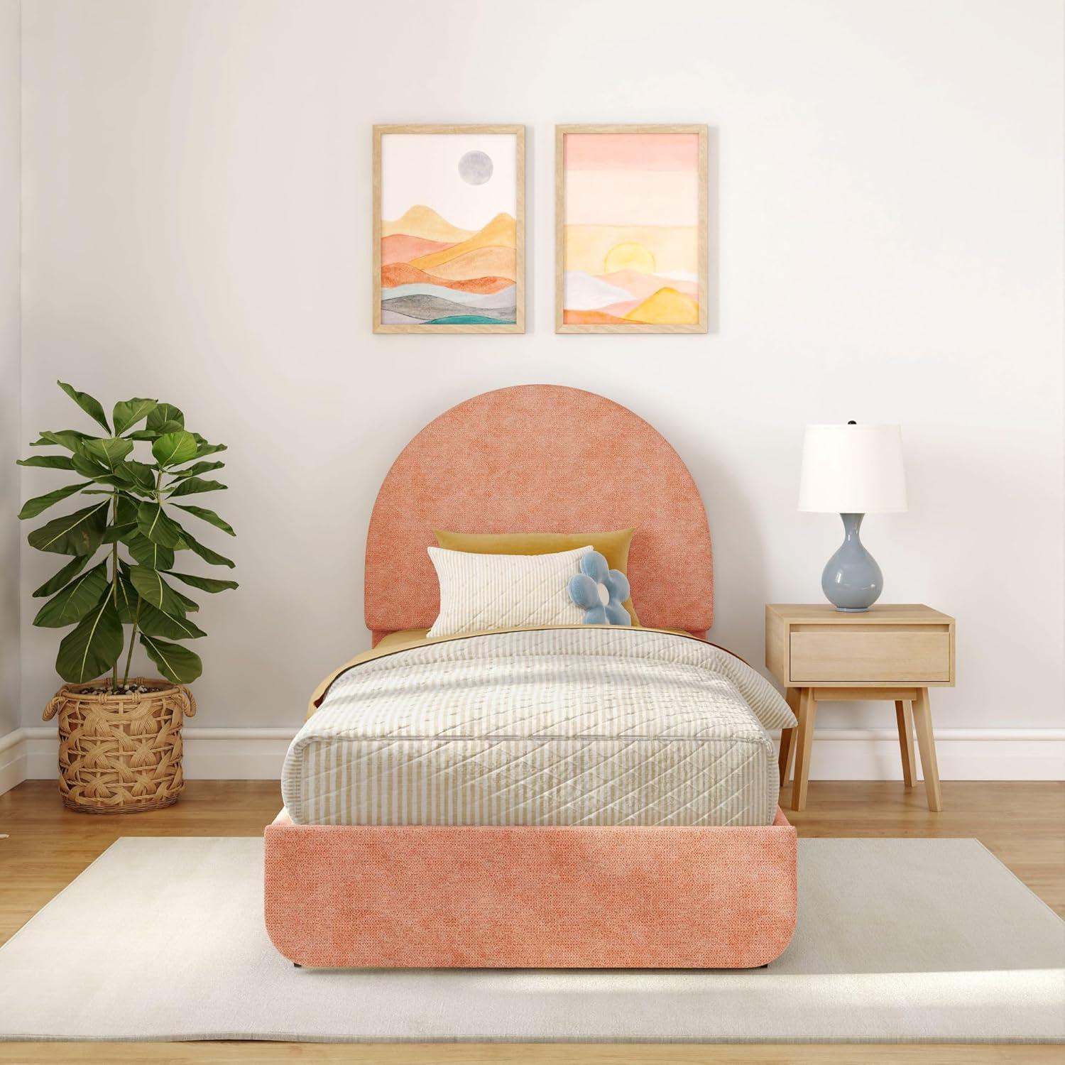 Isabelle & Max™ Avaah Solid Wood Panel Bed with Arch Headboard with 1 Drawer End Storage