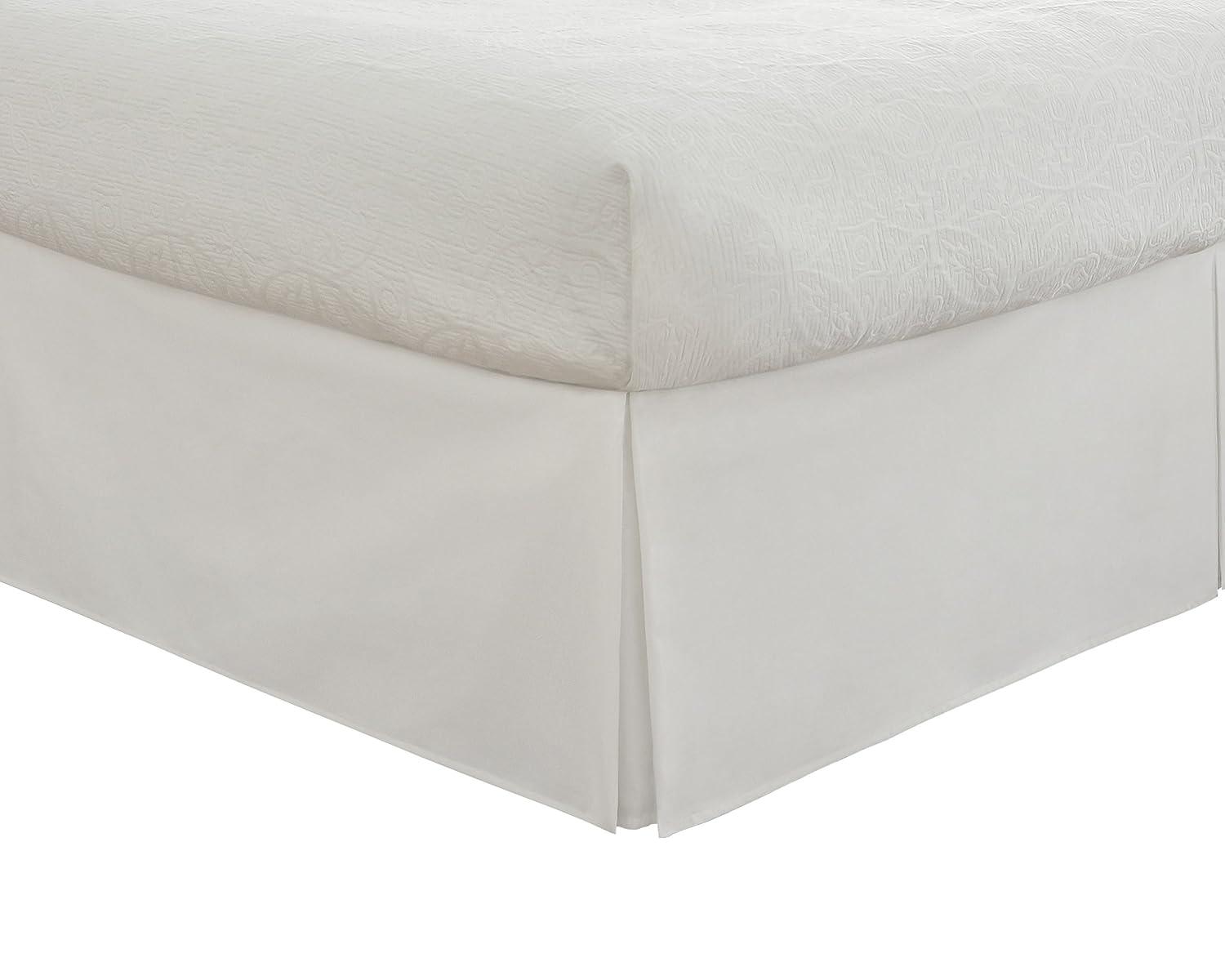 Fresh Ideas Fresh Ideas Tailored Poplin Bed Skirt, 14" Drop Length