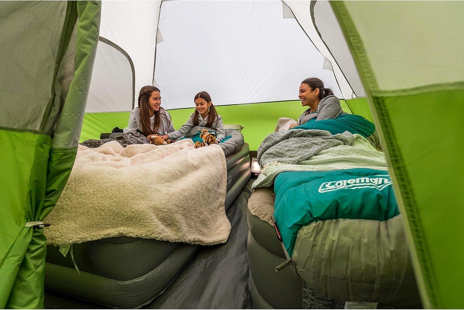 Green 6-Person Dome Tent with Screen Room and Carry Bag