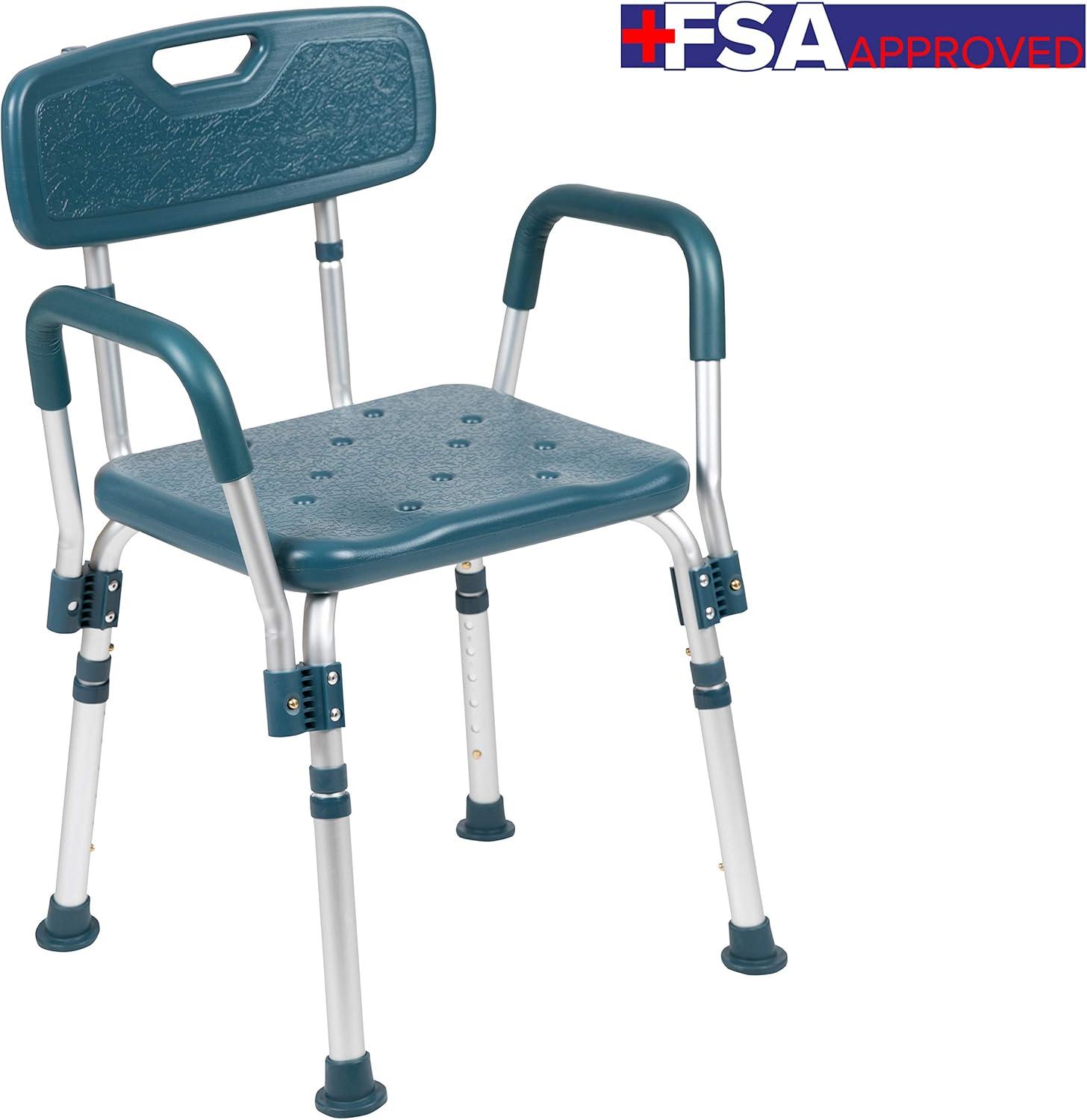 Jane 300 Lb. Capacity Quick Release Back & Arm Shower Chair