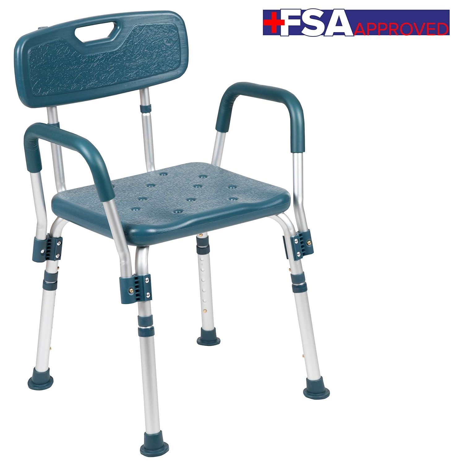 Jane 300 Lb. Capacity Quick Release Back & Arm Shower Chair