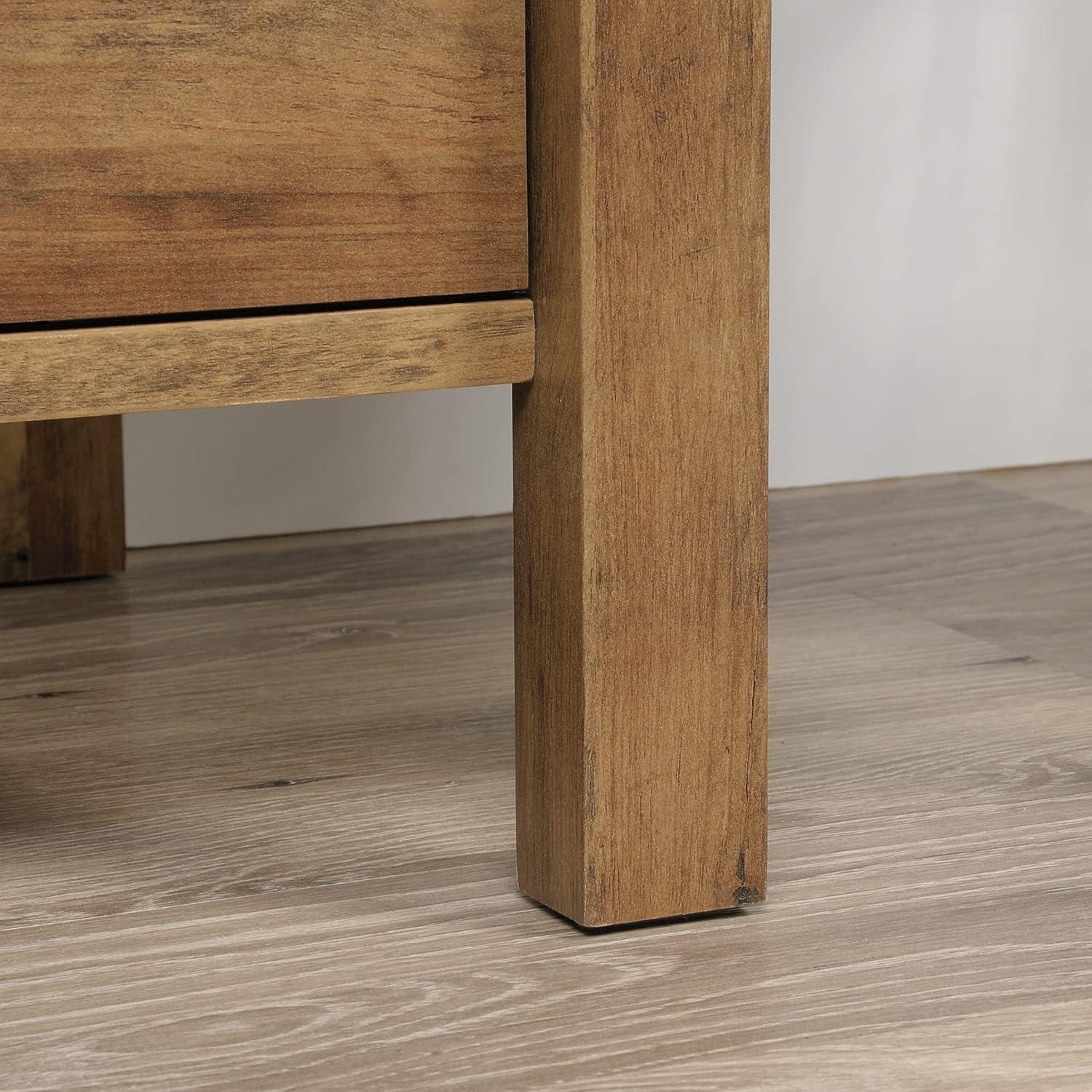 Storage Cabinet with Sliding Door Spring Maple - Sauder: Farmhouse Style, 8 Adjustable Shelves, MDF Construction