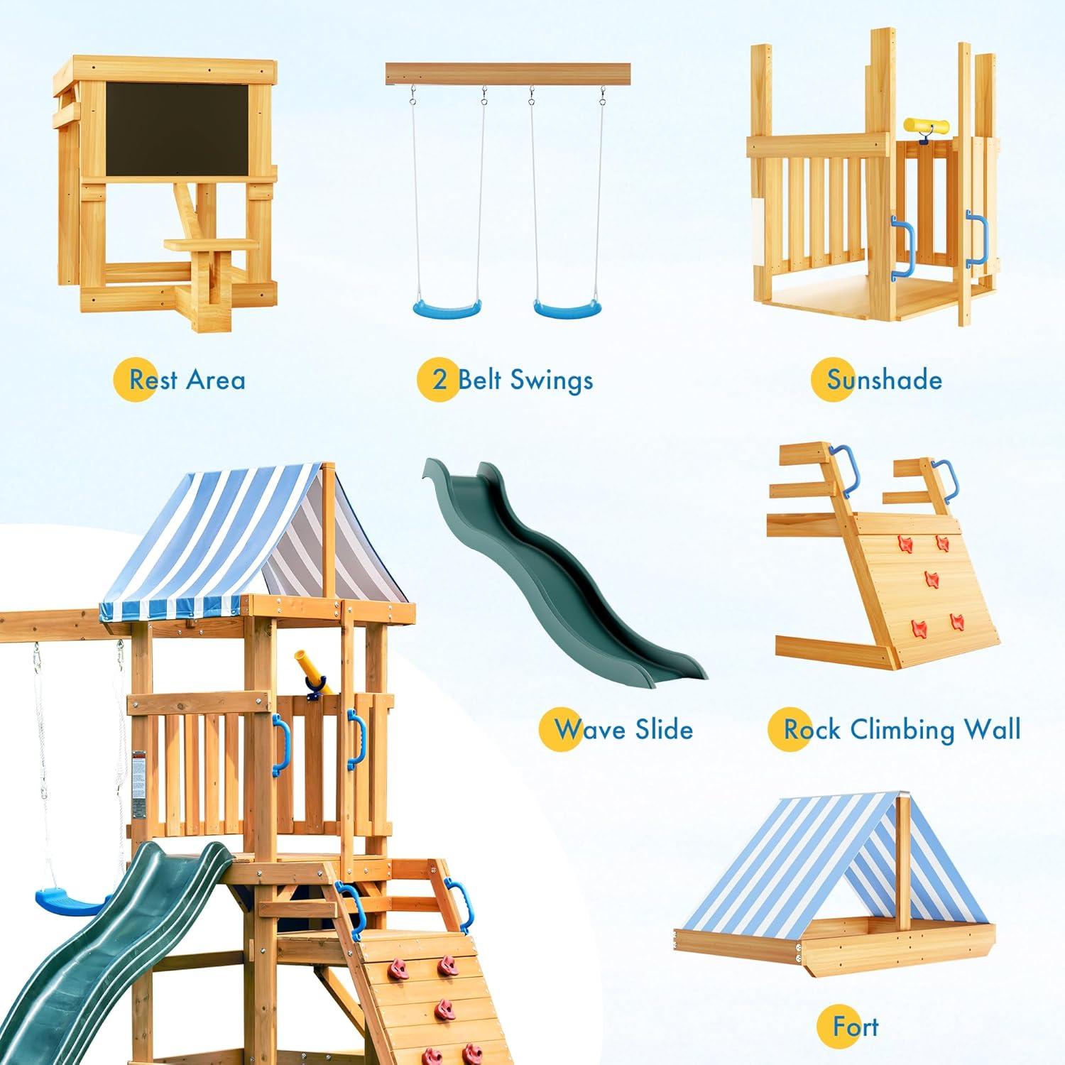 ROBUD Swing Set with 2 Swing(s)