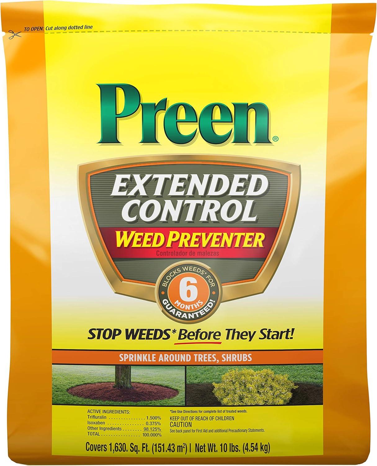 Preen Extended Control Weed Preventer - 10 lb. Bag - Covers 1,630 Sq. ft.