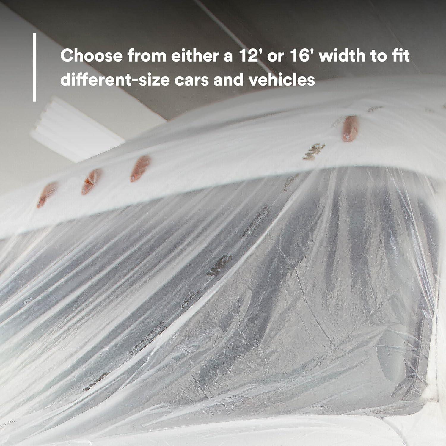 3M Clear High Density Plastic Sheeting, 12 ft x 400 ft