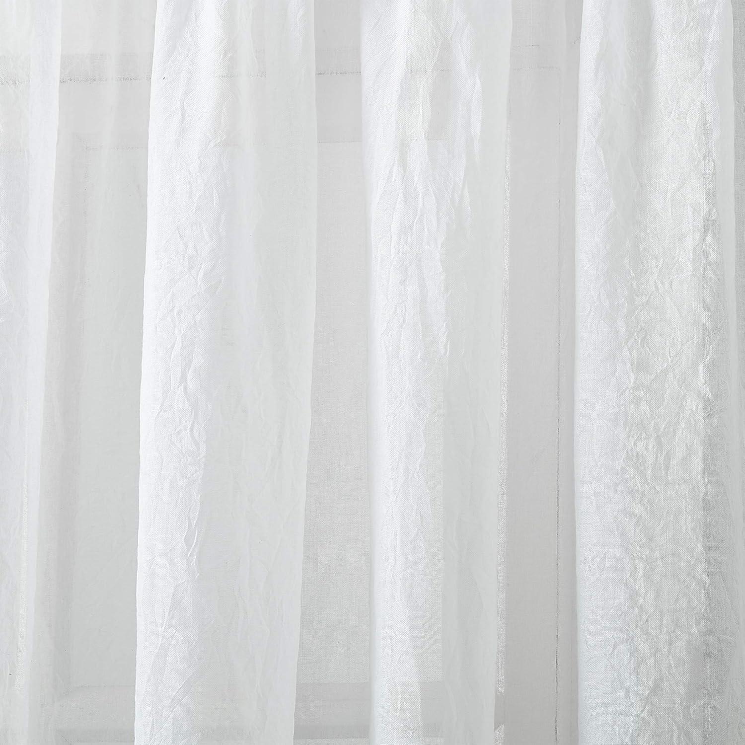 No. 918 Sheer Avril Crushed Texture Rod Pocket Curtain Panel