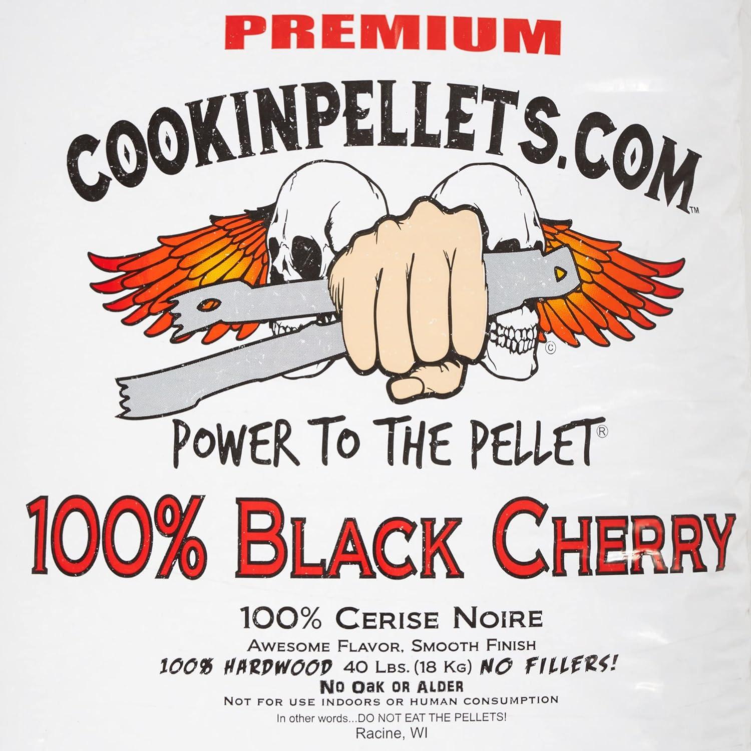 CookinPellets 40lb Black Cherry Grill Smoker Hardwood Wood Pellets (2 Pack)