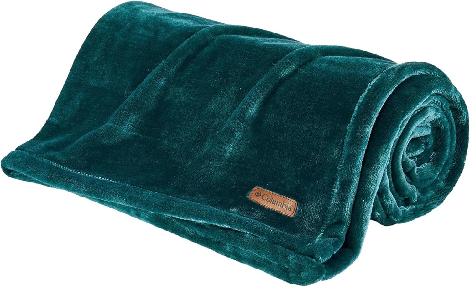 Columbia 50" x 60" Super Plush Lightweight Throw Blanket - Outdoor Essentials for Camping, Picnics, and Adventures, Soft and Cozy Home Essentials for Bed and Living Room - Night Wave