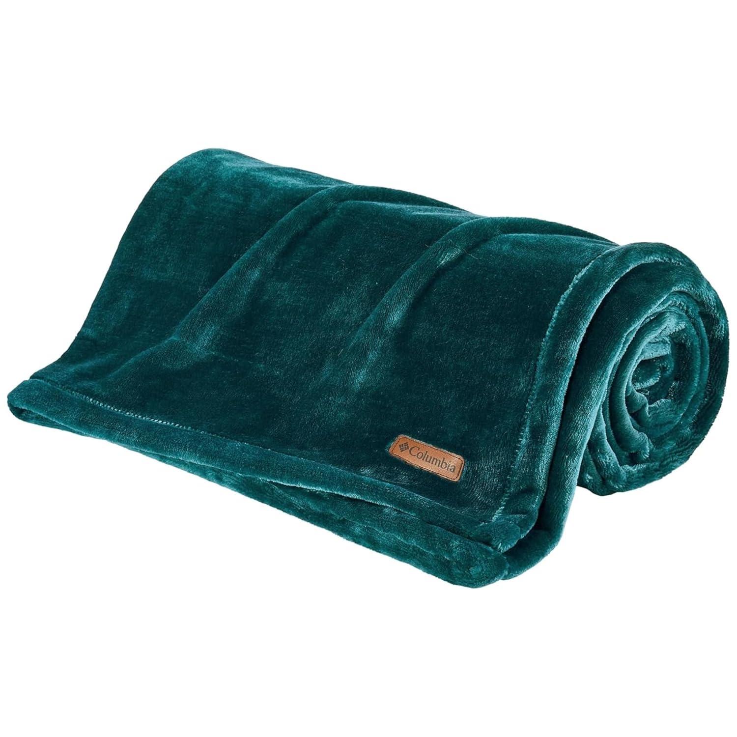 Columbia 50" x 60" Super Plush Lightweight Throw Blanket - Outdoor Essentials for Camping, Picnics, and Adventures, Soft and Cozy Home Essentials for Bed and Living Room - Night Wave