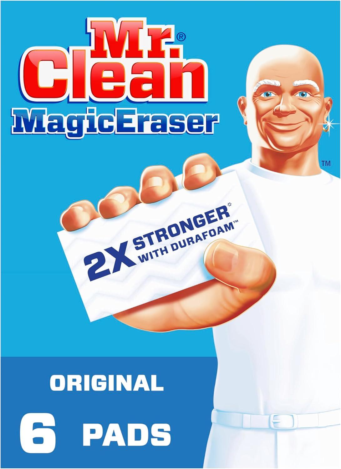 Mr. Clean Magic Eraser Original Non-Scratch Cleaning Pads, 6 Pack