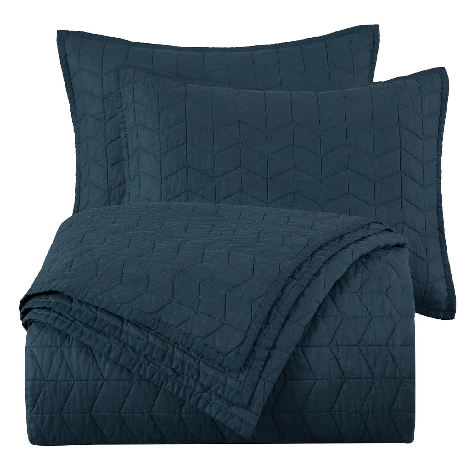 Solid Color Embroidery Stitching Cotton Quilt Sets Cotton Quilt Set