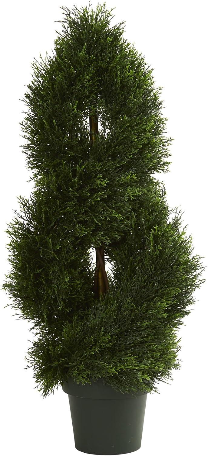 3ft Green Spiral Buxus Artificial Topiary Tree