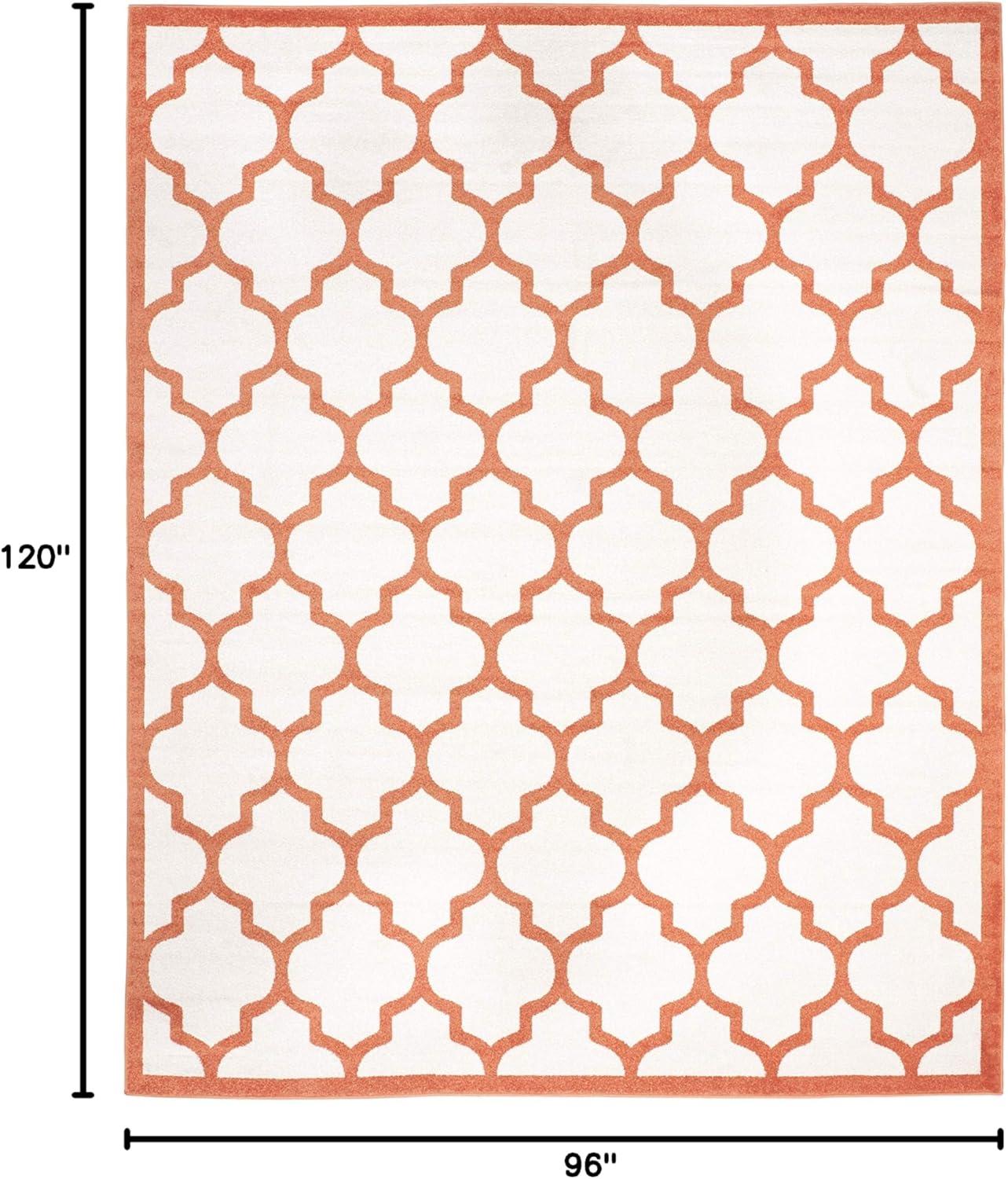 SAFAVIEH Amherst Roderick Geometric Area Rug, Beige/Orange, 8' x 10'