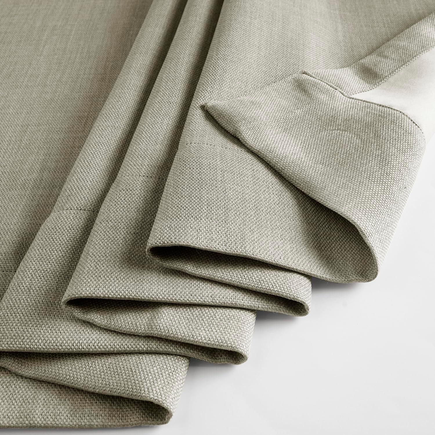 Oatmeal Faux Linen Extra Wide Room Darkening Curtain (1 Panel), Oatmeal, 100W X 108L