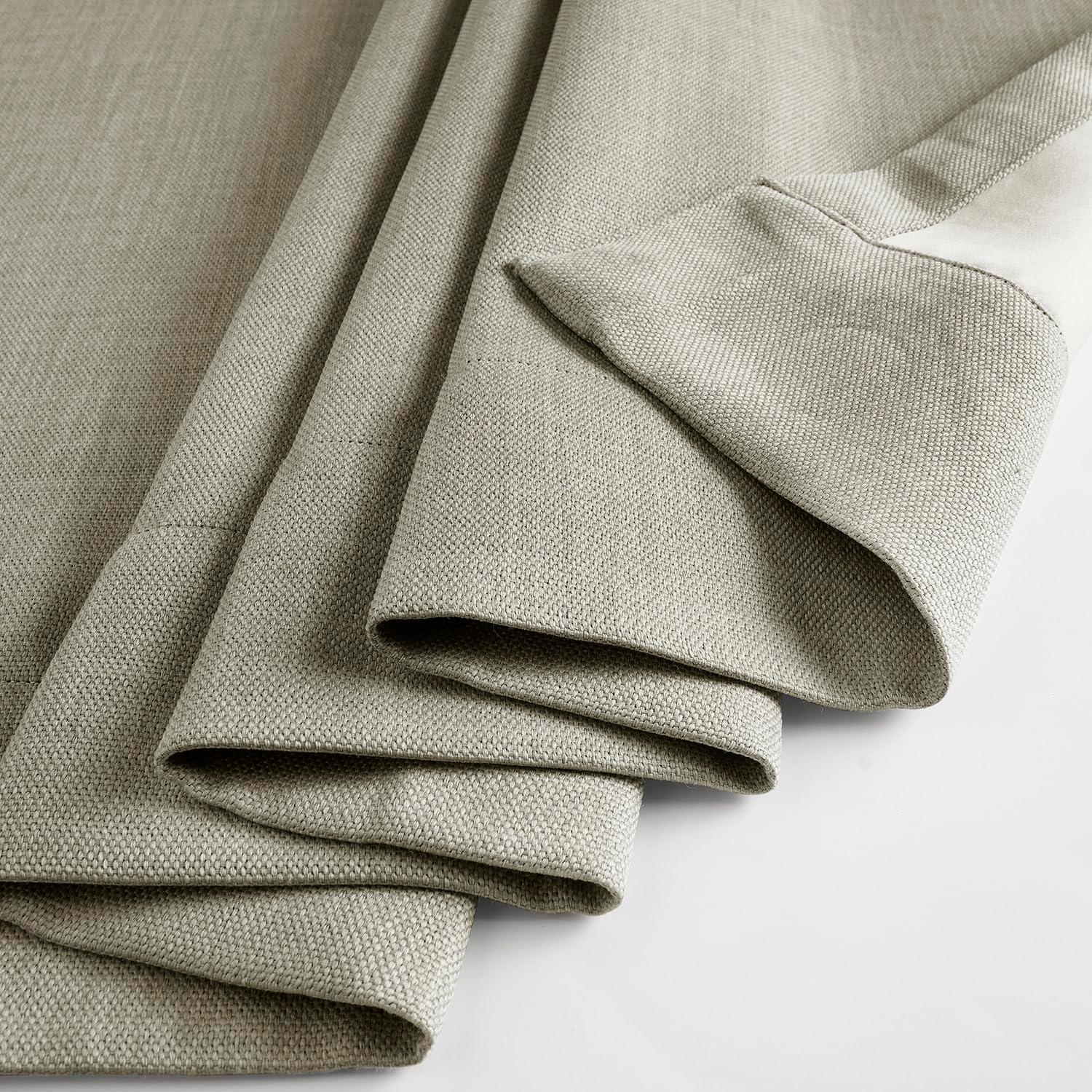 Oatmeal Faux Linen Extra Wide Room Darkening Curtain (1 Panel), Oatmeal, 100W X 108L