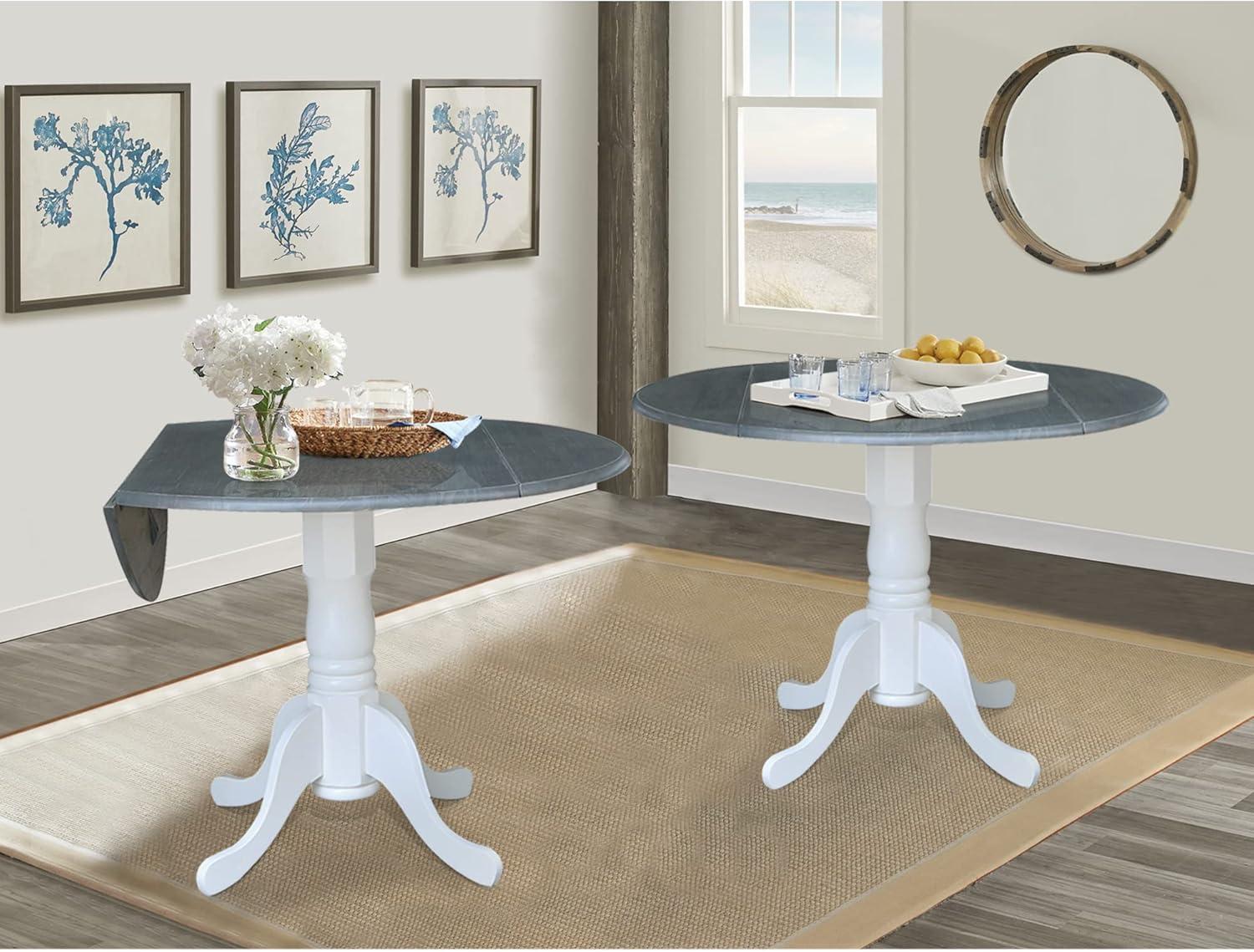 42" Mason Round Dual Drop Leaf Dining Table - International Concepts