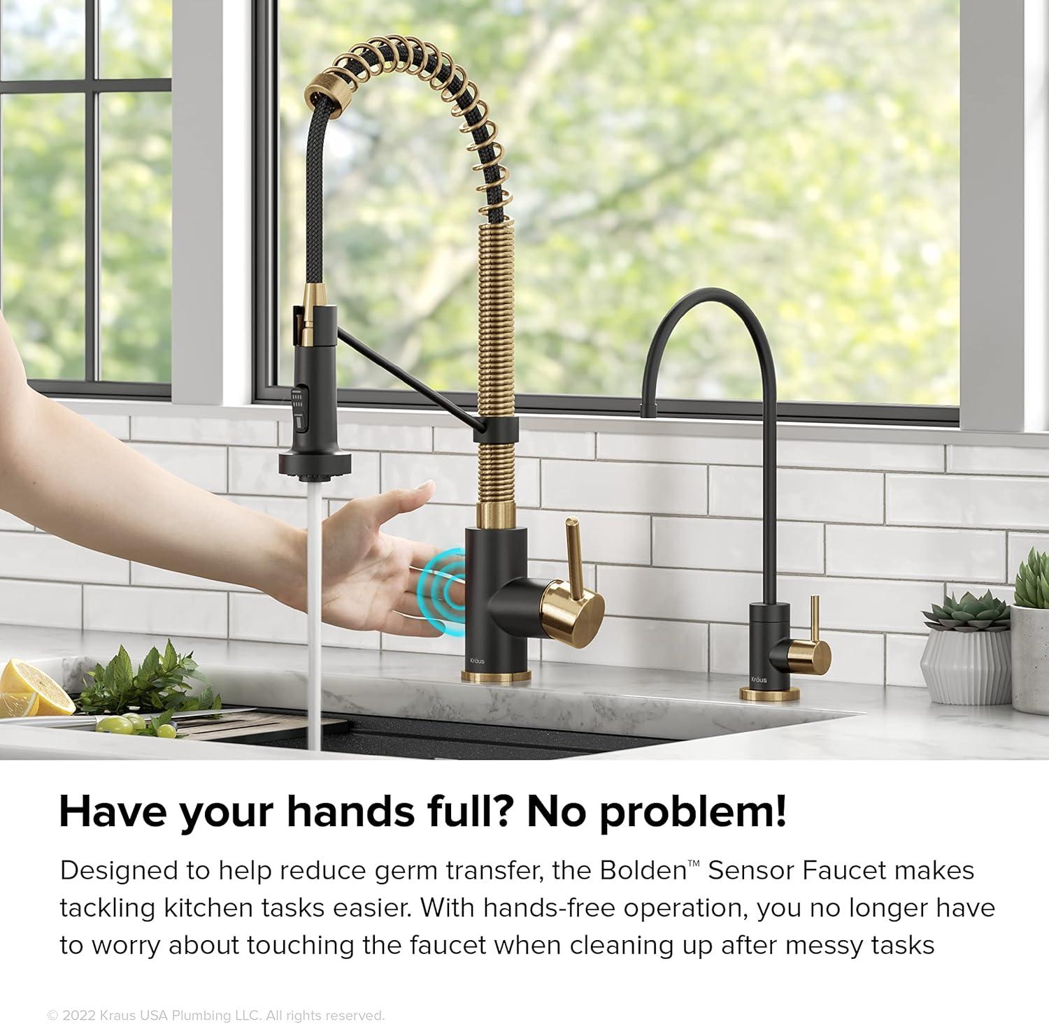 Kraus Bolden Touchless Sensor Commercial Style 2-Function Single Handle Pull-Down Kitchen Faucet