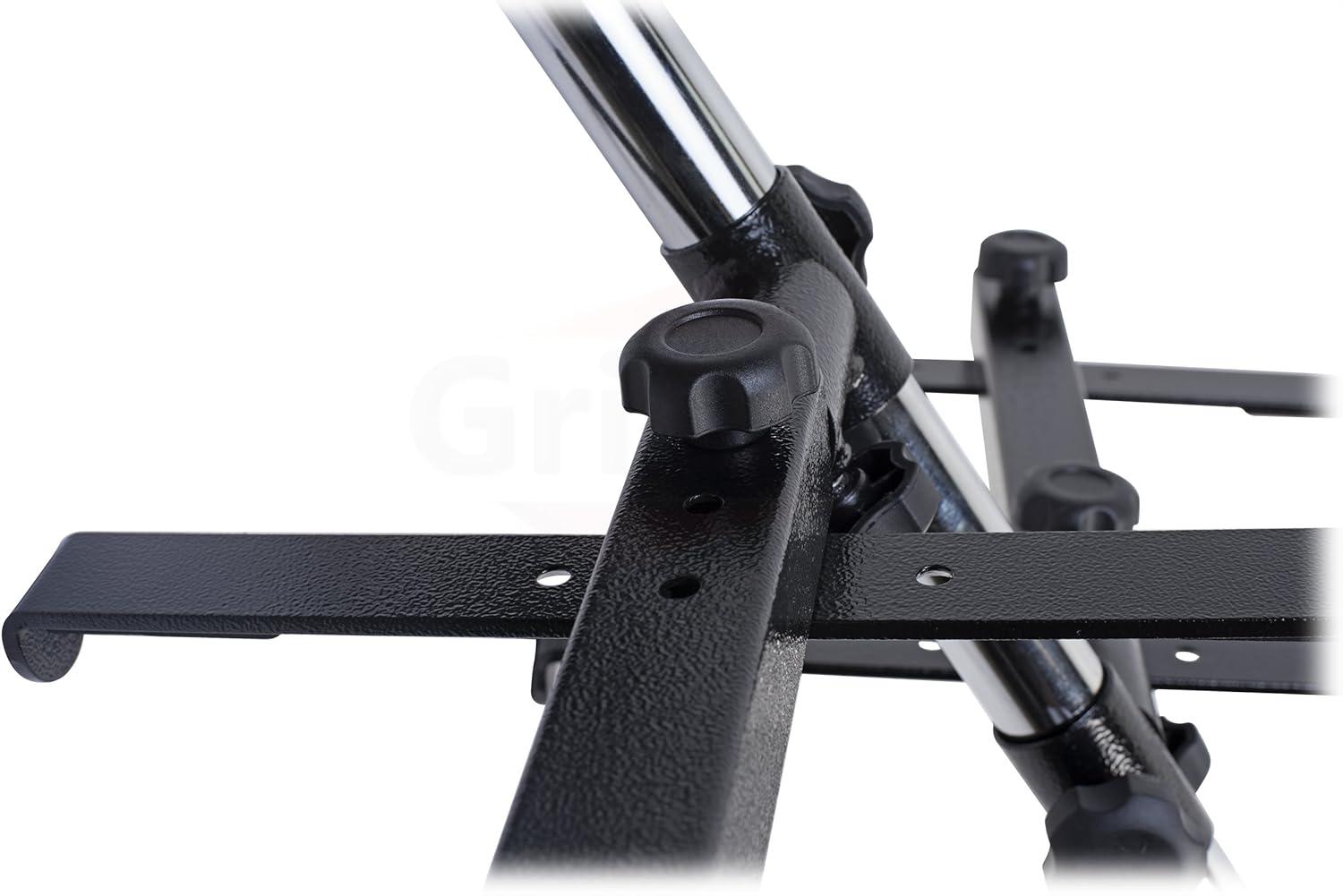 Fat Toad Adjustable Height Dual Laptop Electronic Stand with Arm Mounts, Black