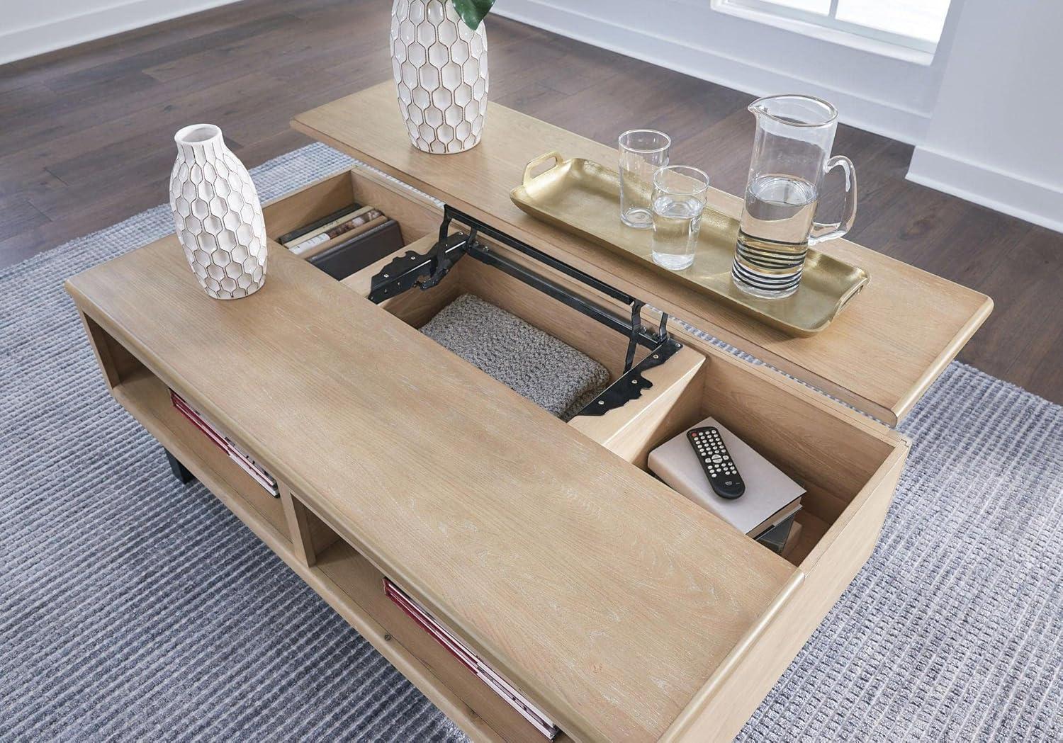 Freslowe Lift Top Extendable 4 Legs Coffee Table with Storage