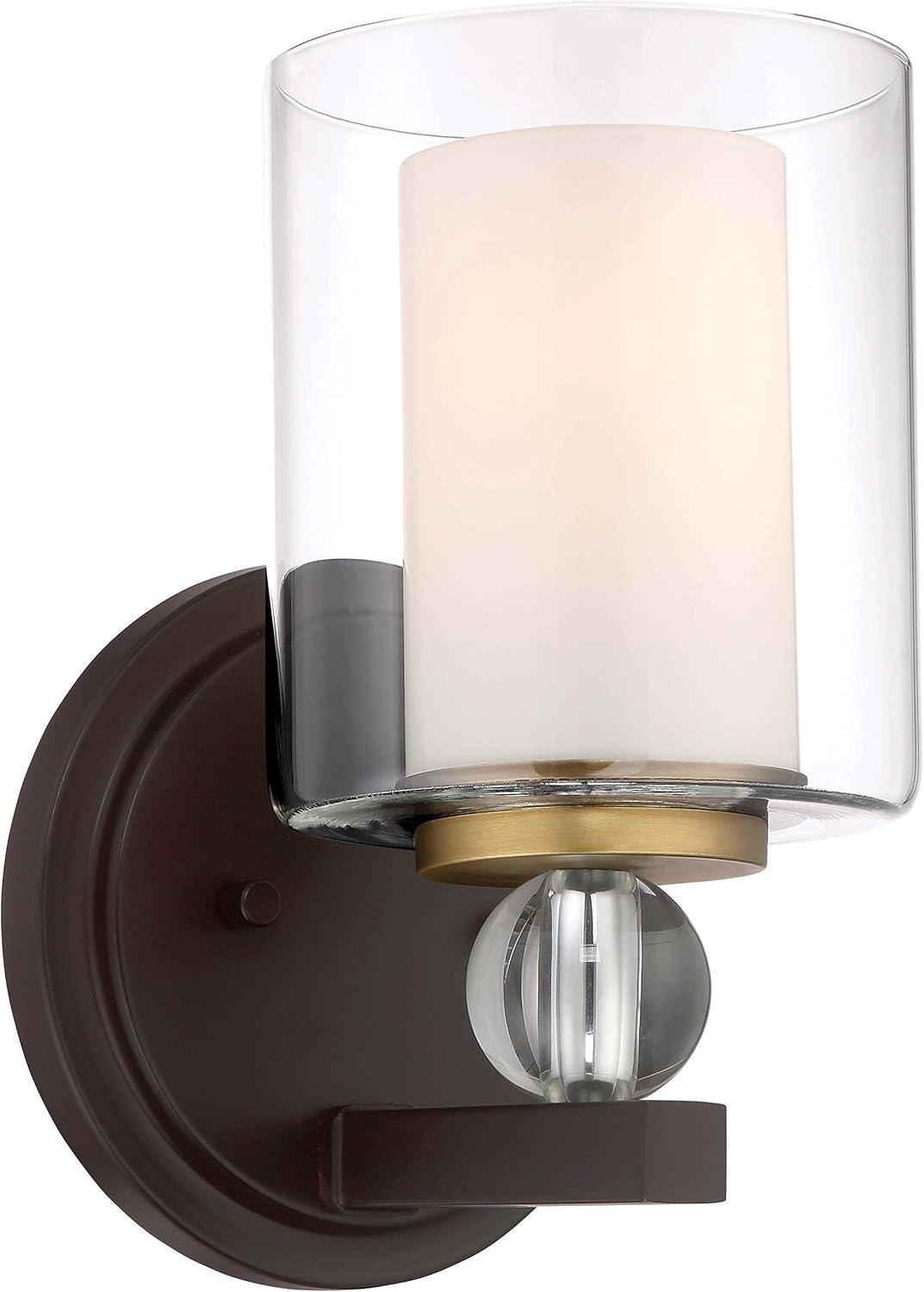 Minka Lavery Industrial Wall Light Sconce Bronze Hardwired 6 1/4" Fixture Clear Glass Shade for Bathroom Vanity Living Room