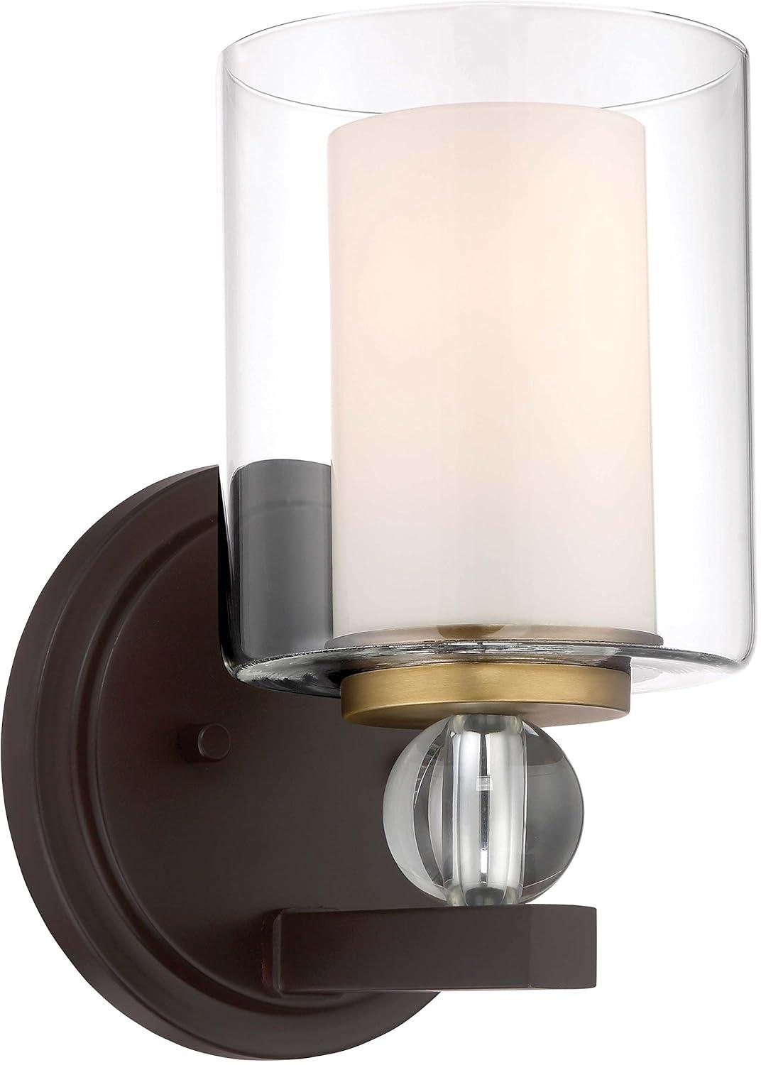 Minka Lavery Industrial Wall Light Sconce Bronze Hardwired 6 1/4" Fixture Clear Glass Shade for Bathroom Vanity Living Room
