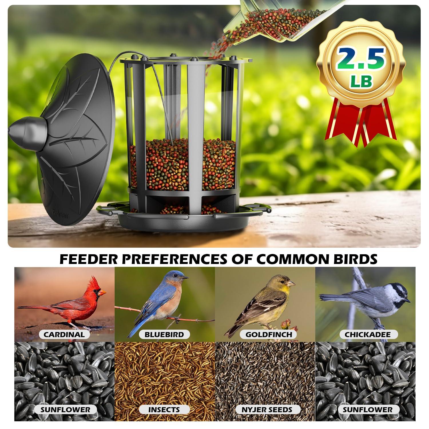 Arlmont & Co. 2 Pack Bird Feeders for Outdoor Hanging, Classic Castle Squirrel Proof Bird Feeders, for Goldfinches Chickadees Finches Sparrows