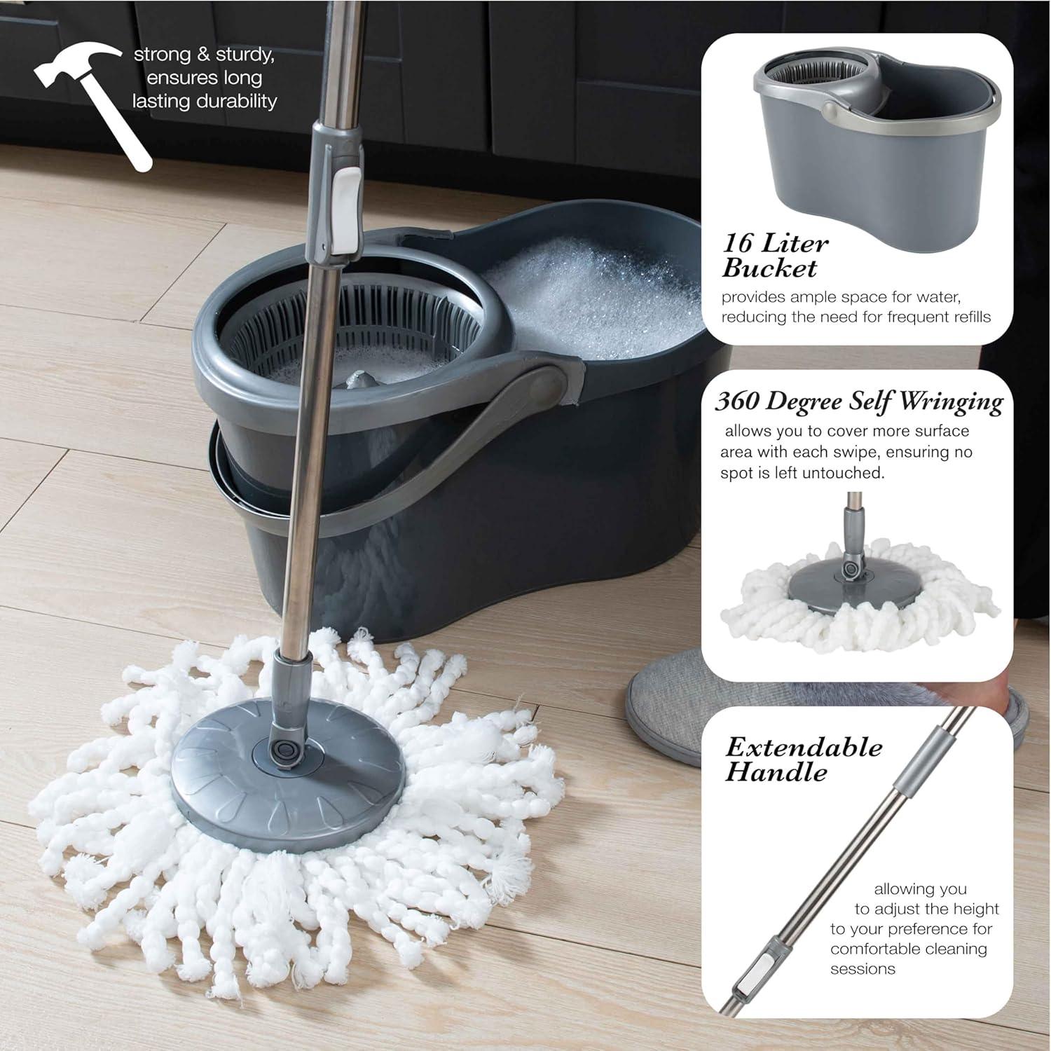 Simplify Microfiber Self Wringing Mop & Bucket Set