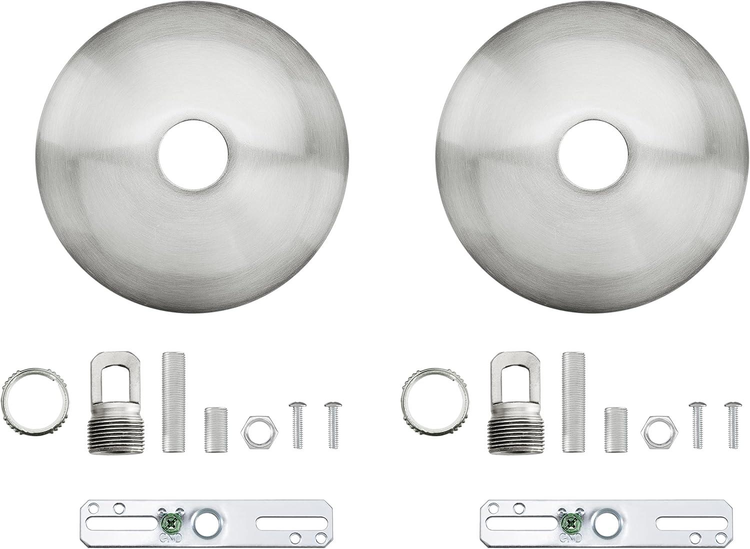 Aspen Creative 21511-12 Canopy Kit, 5"D with Collar Loop, 1" Center Hole, Oil Rubbed Bronze, 2PK