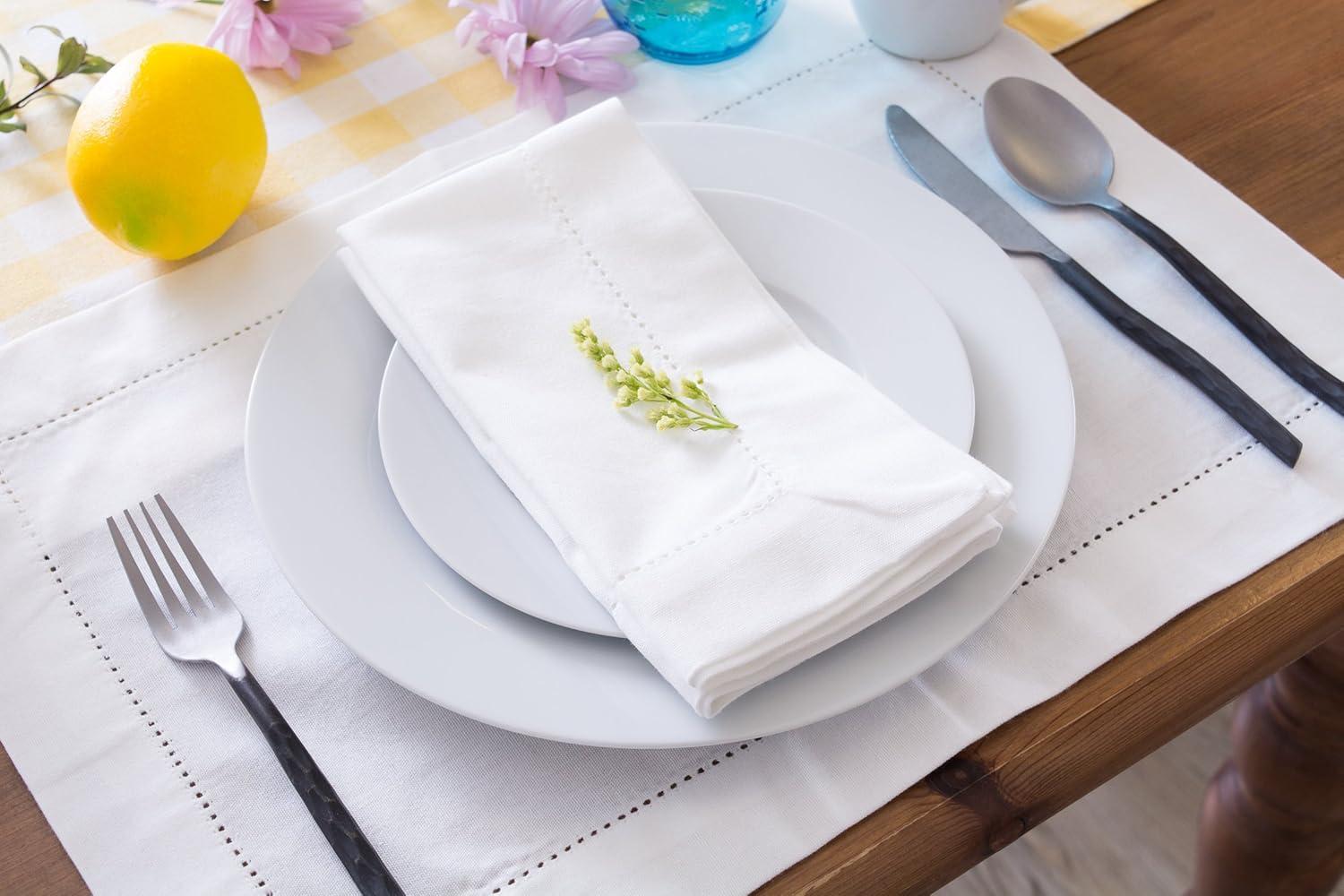 Off White Hemstitch Placemat (Set of 4)