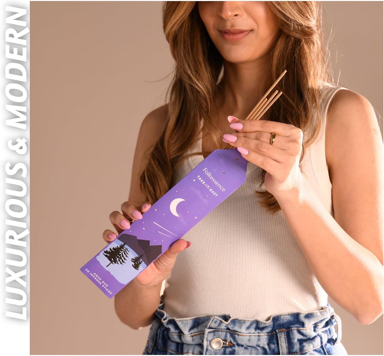 Folkulture Incense Sticks, Set of 6 (120 Sticks) - Rosemary, Jasmine, Lavender, Sage, Sleep Incense Sticks, Insence Sticks Variety Pack - Insense Sticks, Natural and Non Toxic (Sleep)