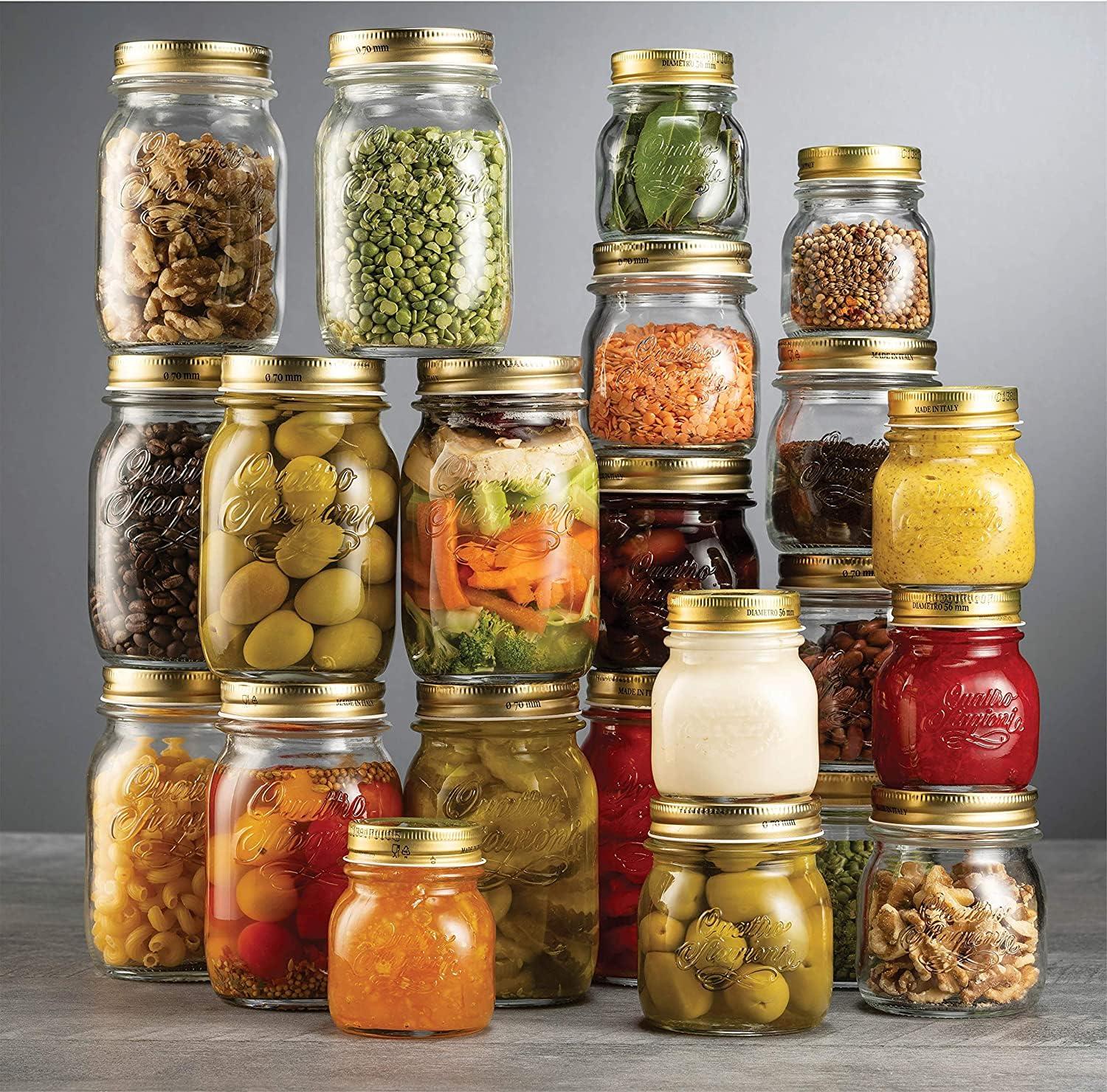 Bormioli Rocco Quattro Stagioni Food Jar wide Mouth (Set of 6)