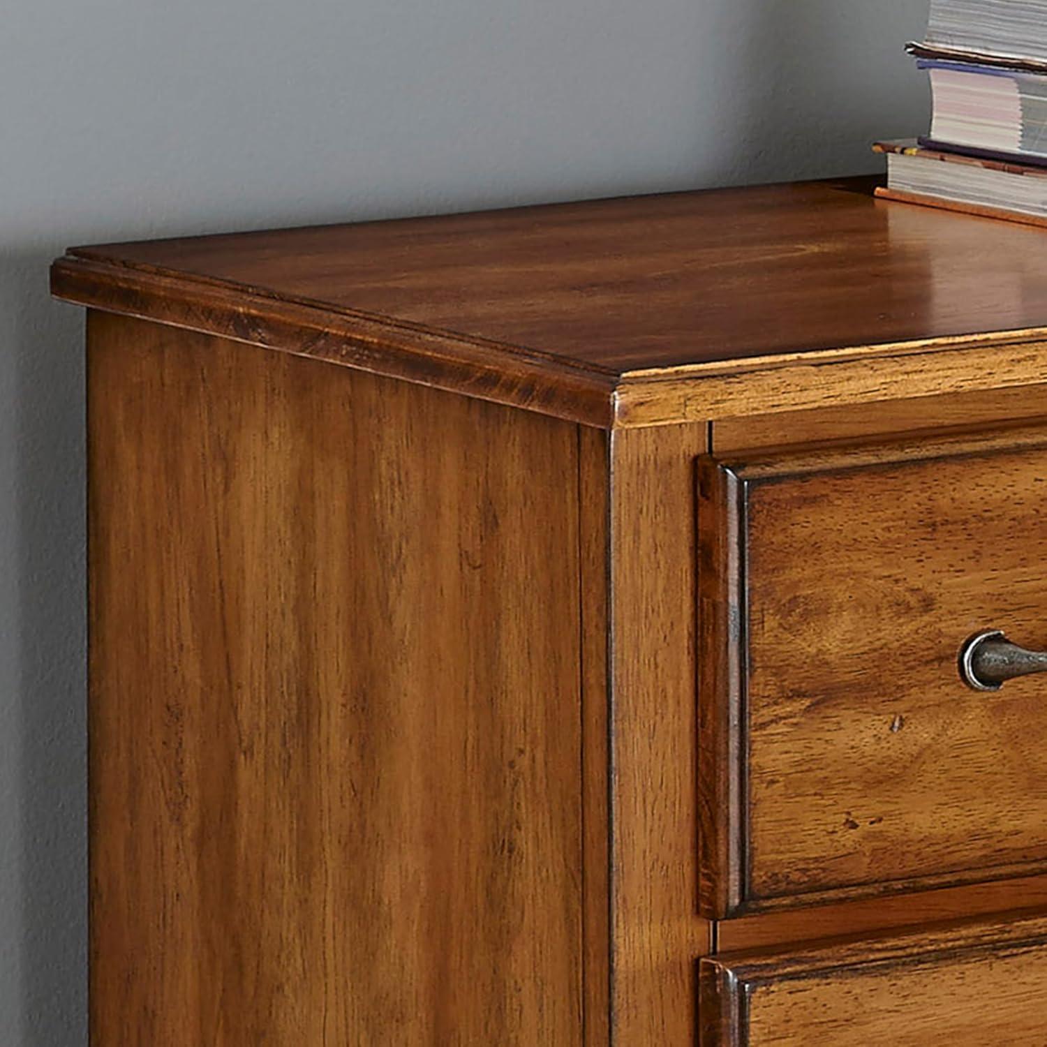 Sideboard Buffet Servers with Stainless Top Oak Brown - Home Styles: Kitchen Storage, Adjustable Shelves