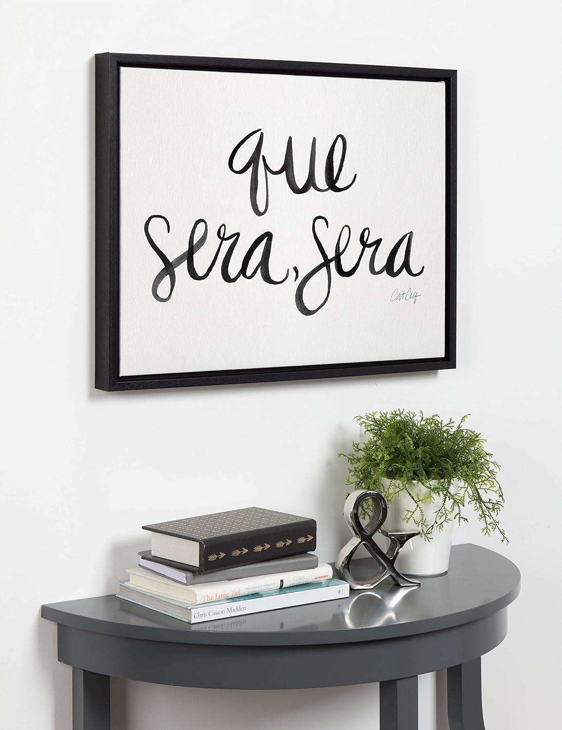 18" x 24" Sylvie Que Sera Sera Framed Canvas by Cat Coquillette Black - Kate and Laurel