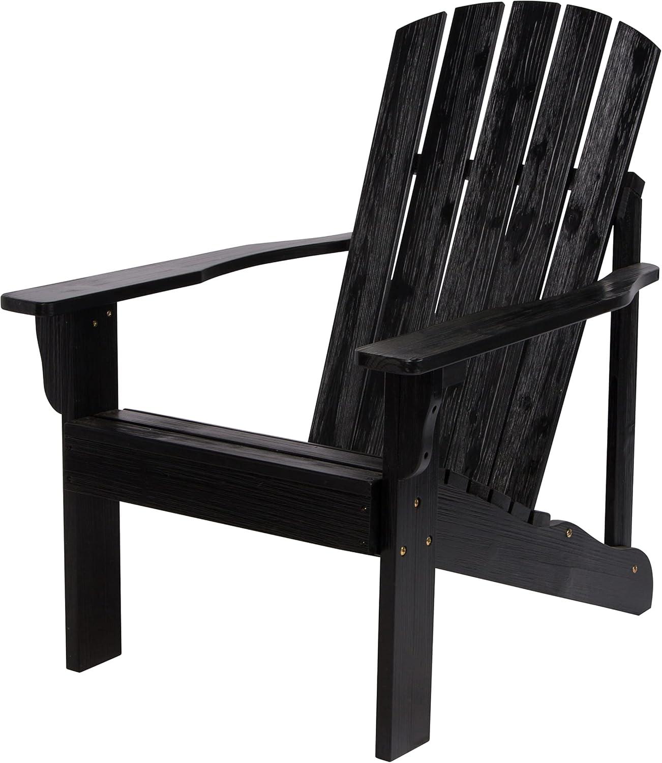 Black Cedar Wood Mid-Century Modern Adirondack Chair