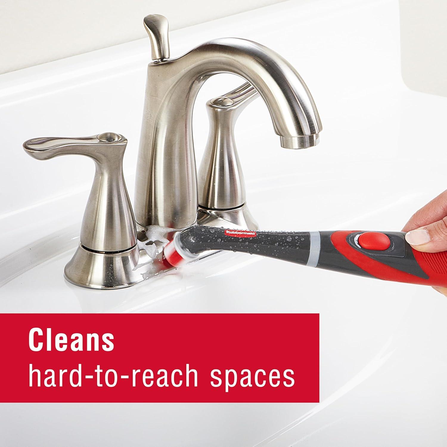 Rubbermaid Power Scrubber with 1 All-Purpose Scrubbing Head and 1 Grout Scrubbing Head