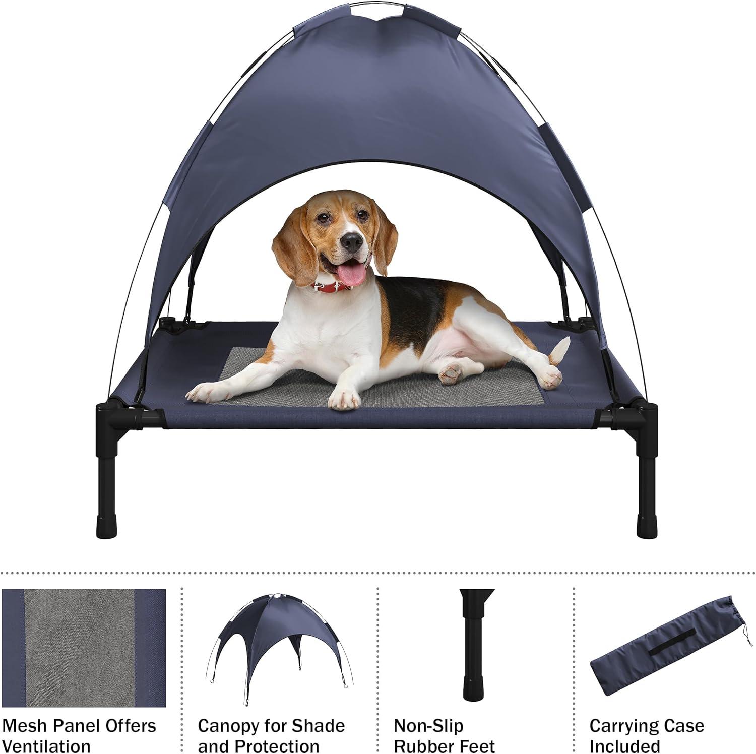 Petmaker PETMAKER 30x24 Elevated Dog Bed with Canopy