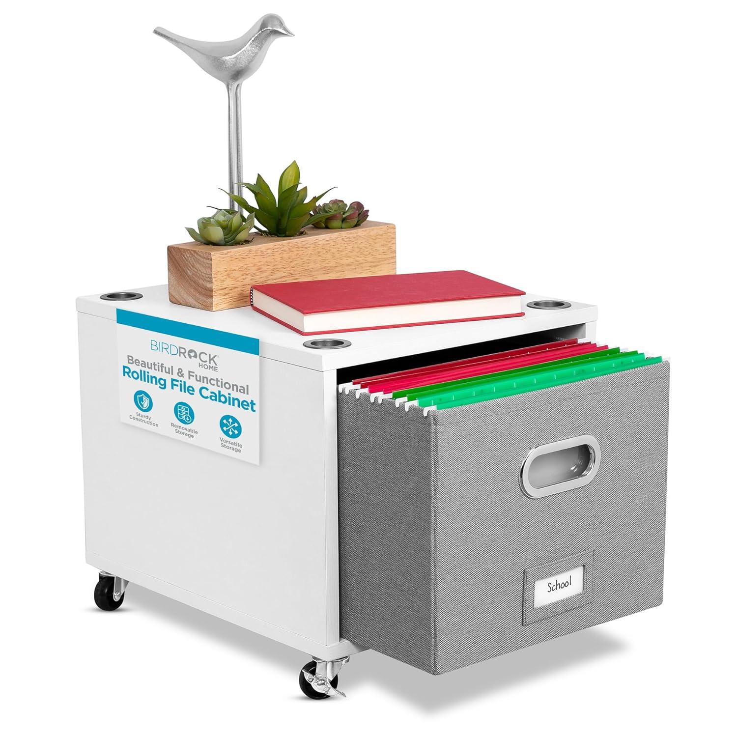 BirdRock Home 14.25'' Wide Mobile File Cabinet