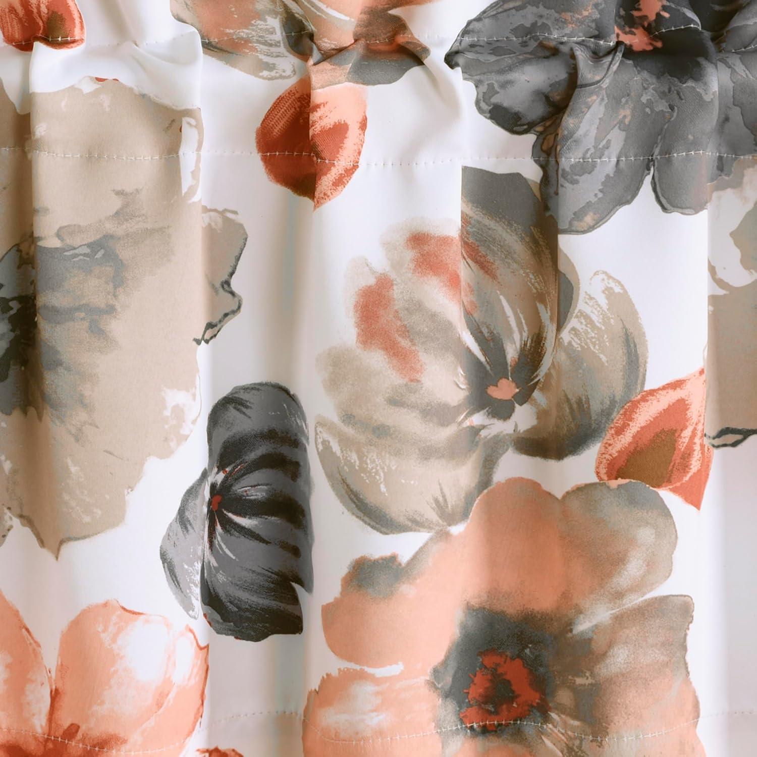 Lush Decor Leah Floral Tailored 52'' W Window Valance