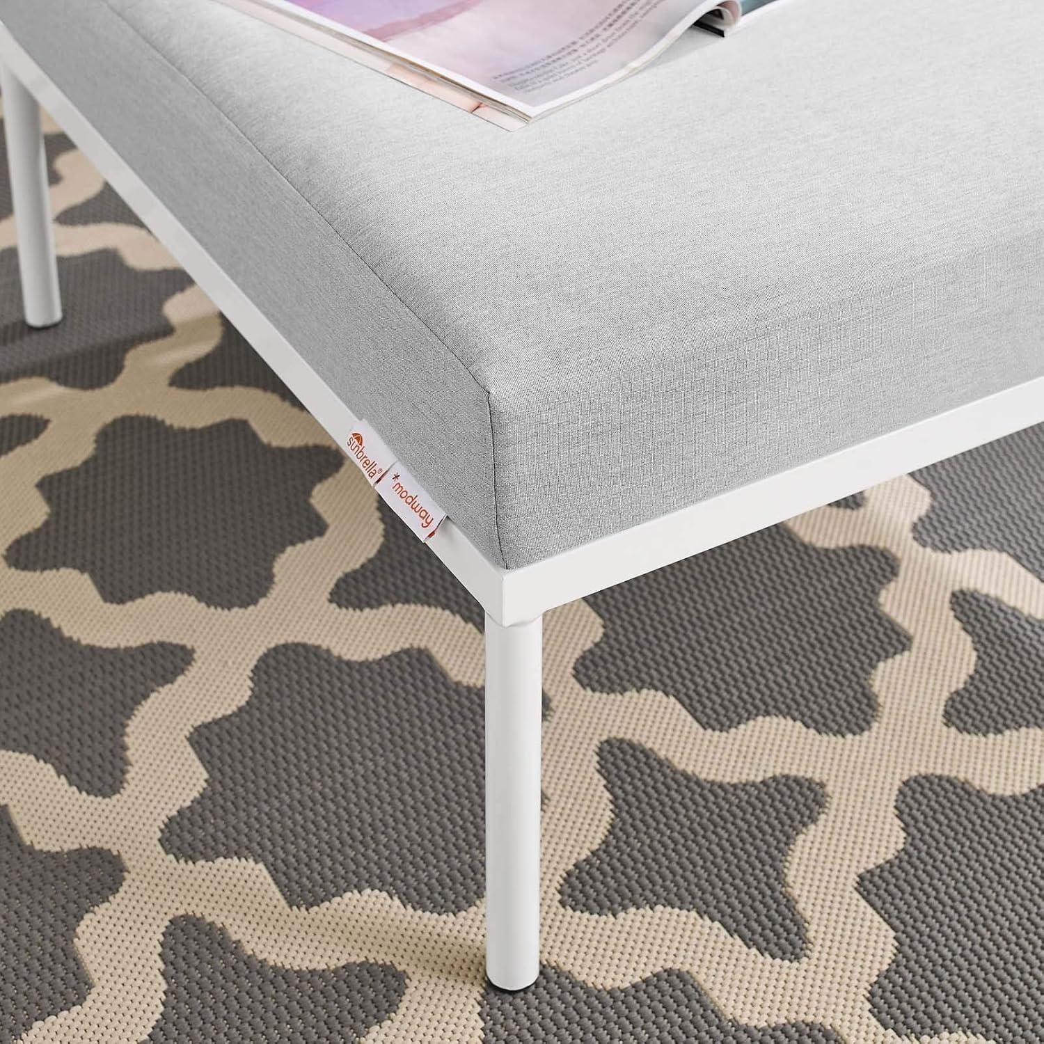Harmony Sunbrella Outdoor Patio Aluminum Ottoman by Modway