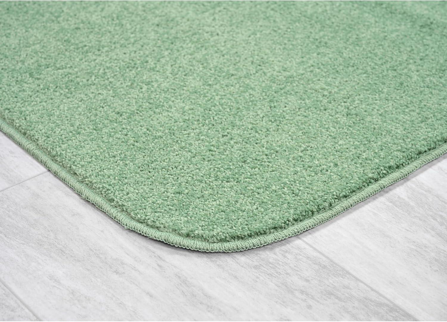 Garland Rug Gramercy Washable Bath Rug Set, 2-Piece (20"x34" & Contour Rug) Deep Fern