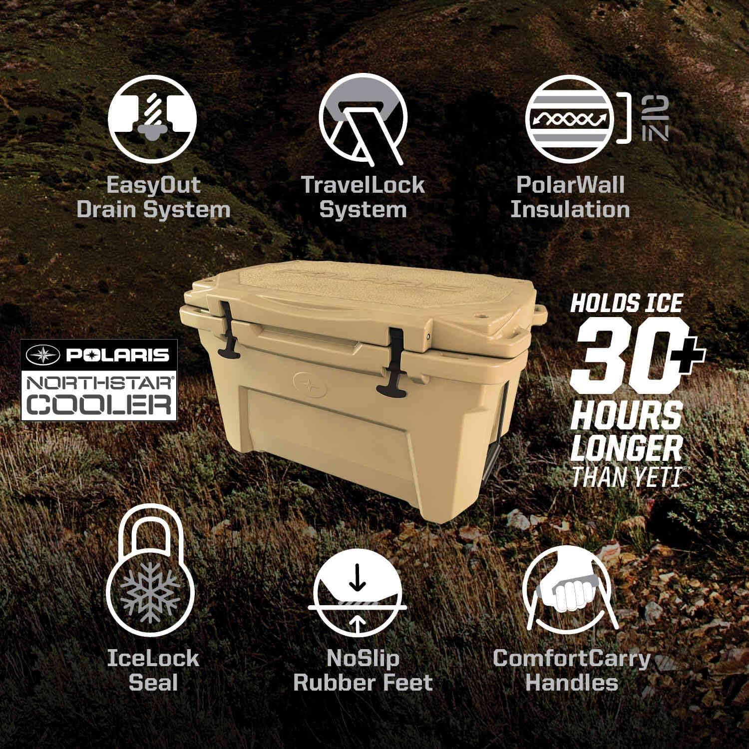 Polaris 2883424 NorthStar Coolers 30 Quart Insulated IGBC Certified Gray Silver