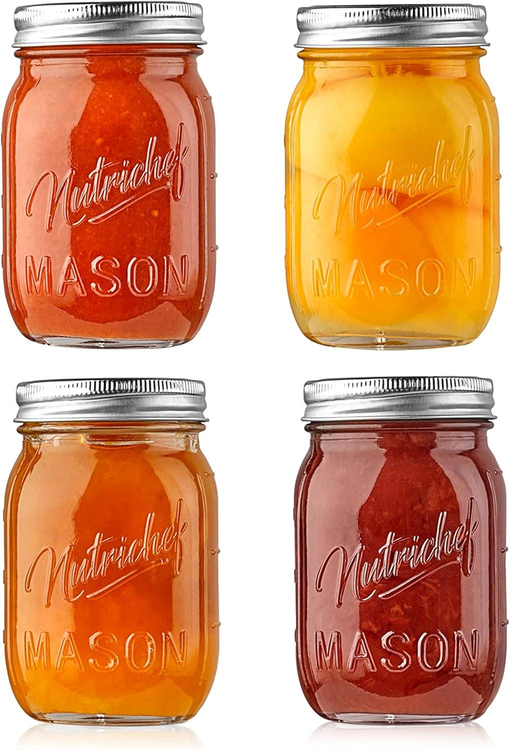 NutriChef Glass Jar - Set of 4 (Set of 4)
