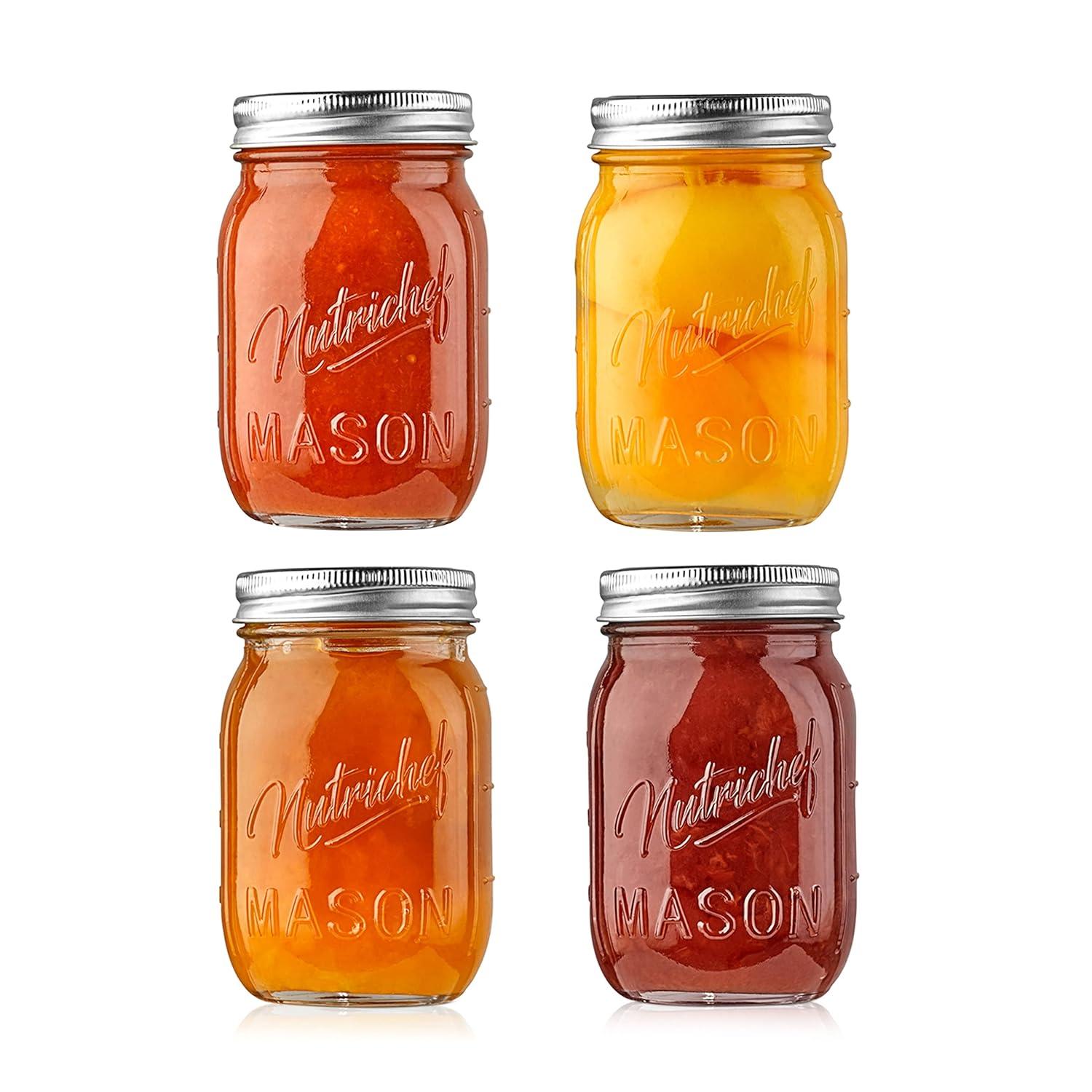 NutriChef Glass Jar - Set of 4 (Set of 4)