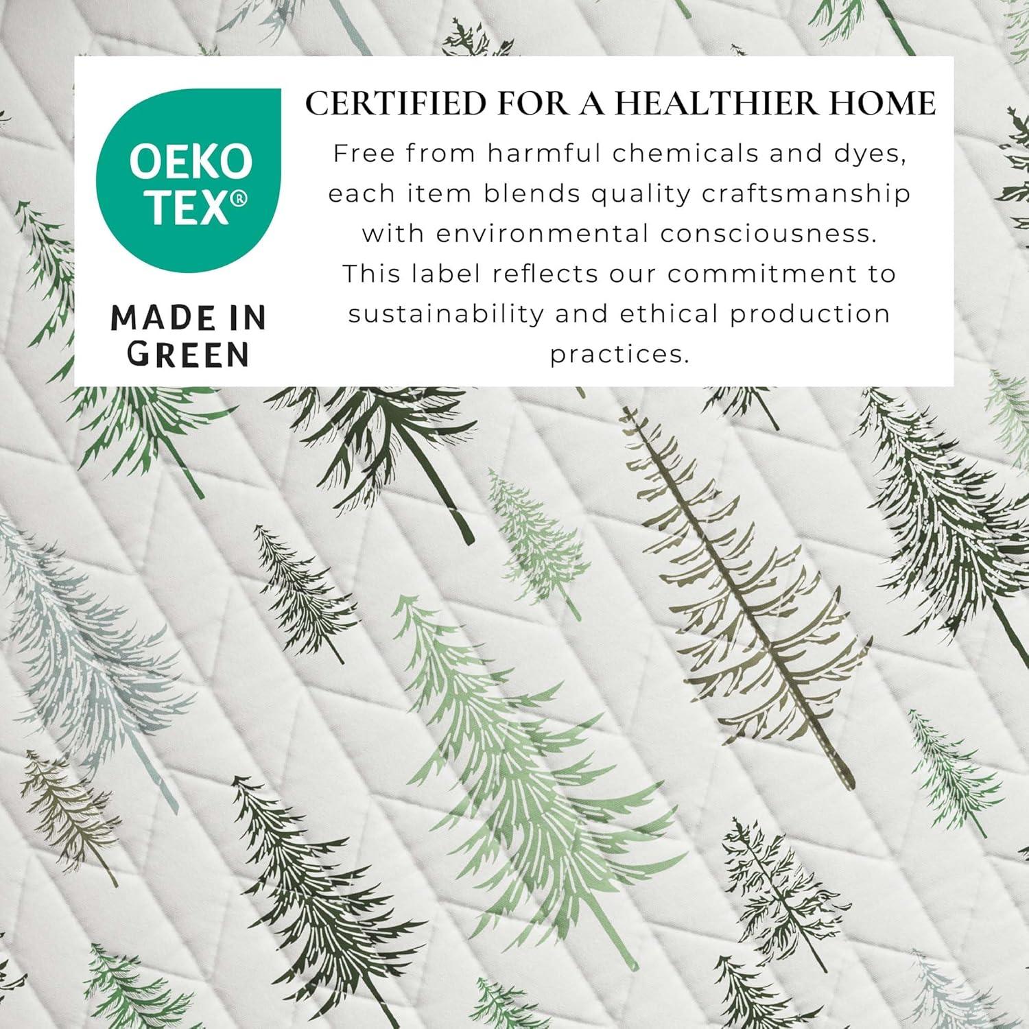 FreshFolds Green Forest Reversible Lodge Quilt Set with Shams