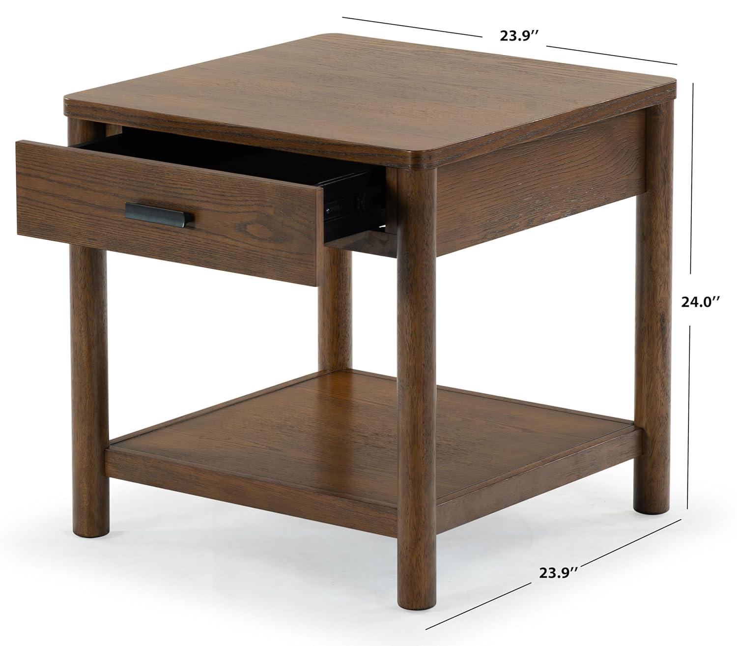 Kaplan Wood 1 Drawer End Table