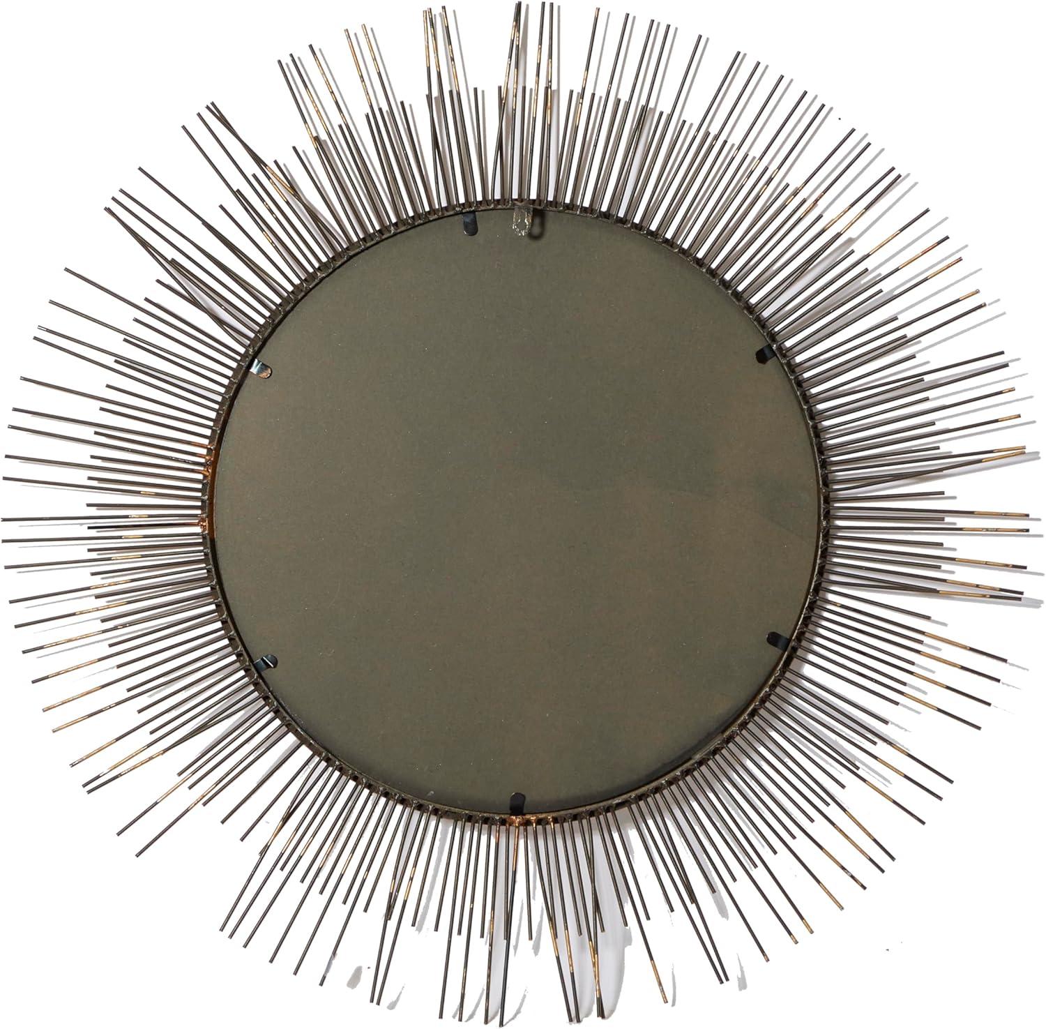 36" Metal Starburst Wall Mirror Gold - Olivia & May