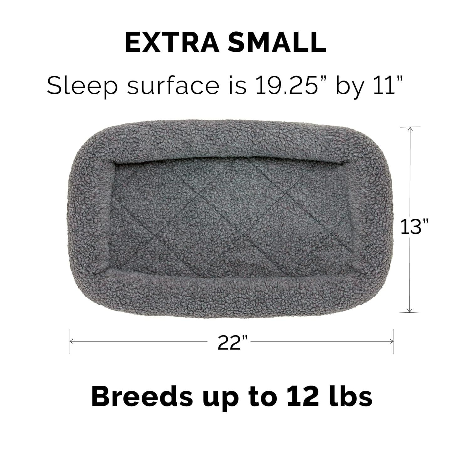 Faux Lambswool Crate Bolster Pet Bed